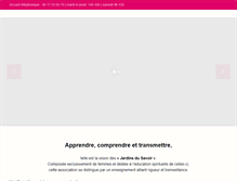 Tablet Screenshot of lesjardinsdusavoir.com
